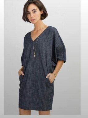 AMY KUSCHEL Denim Wedge Dress Size L